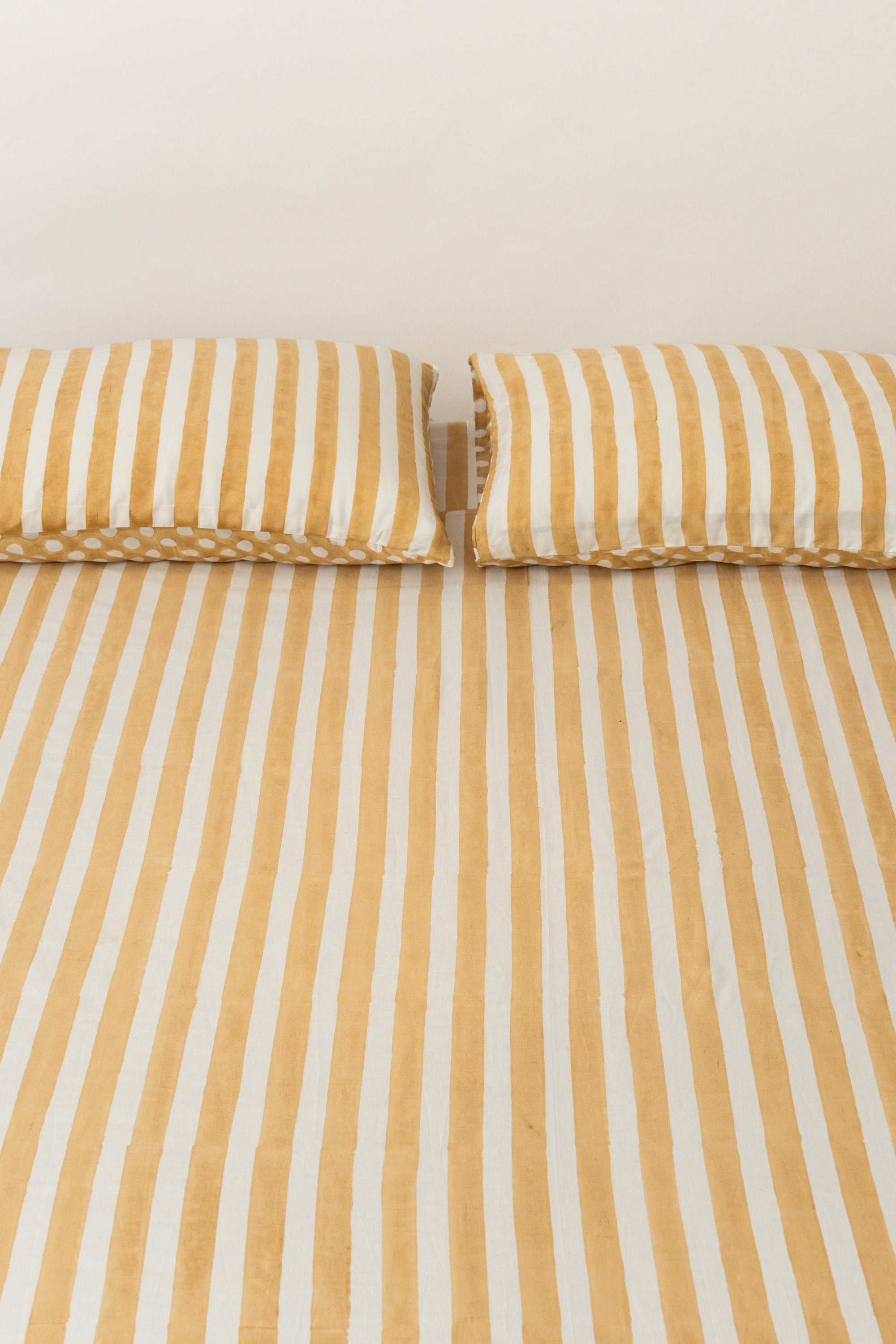 Bold Stripes Mustard Bedsheet