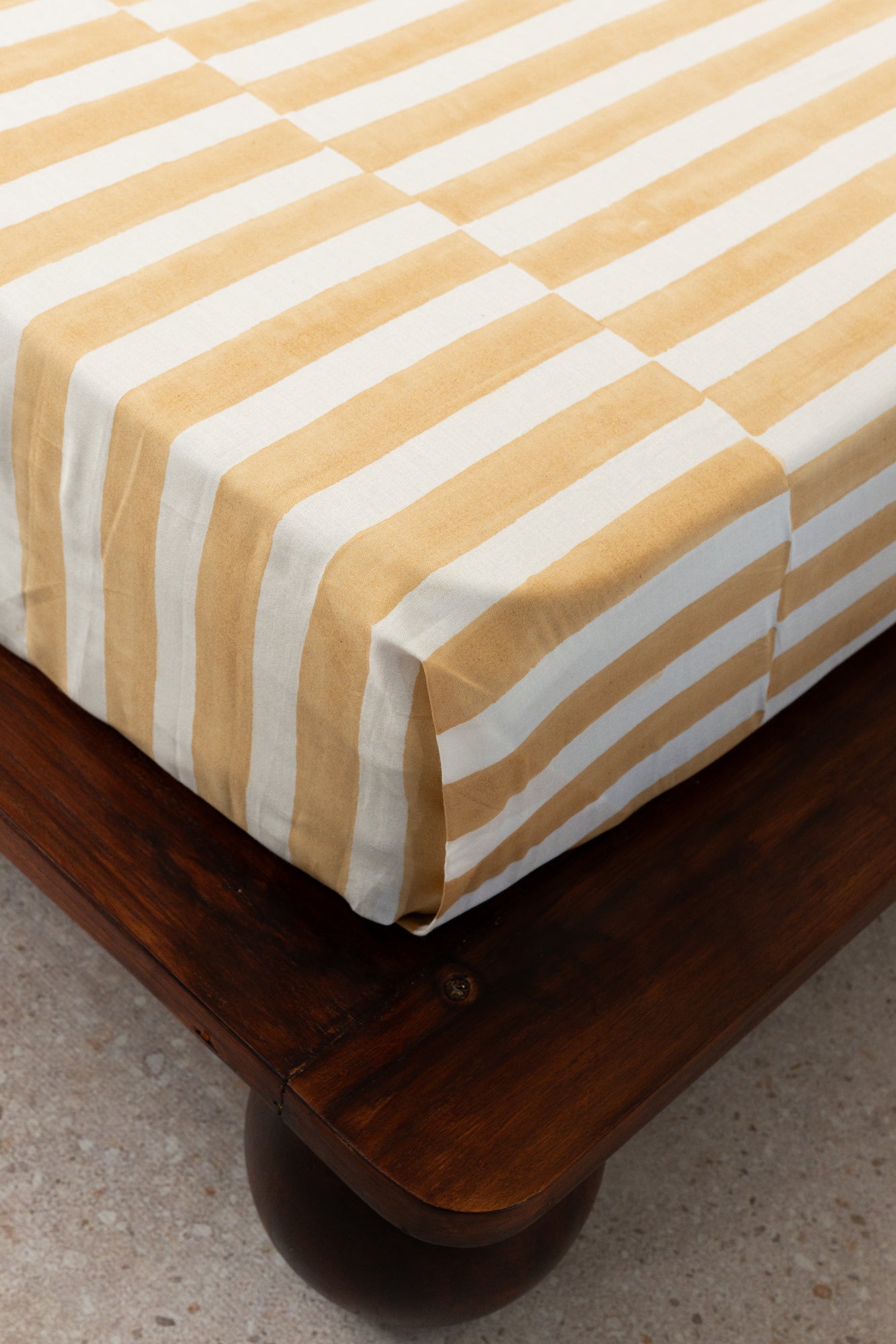 Bold Stripes Mustard Bedsheet