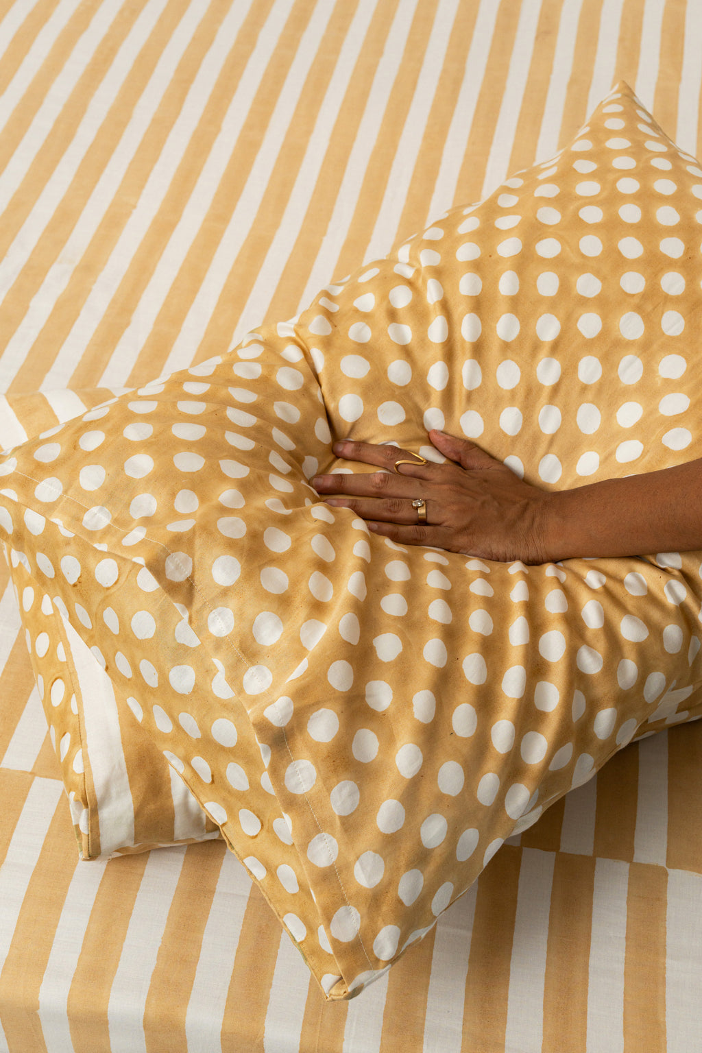 Bold Stripes Mustard Bedsheet