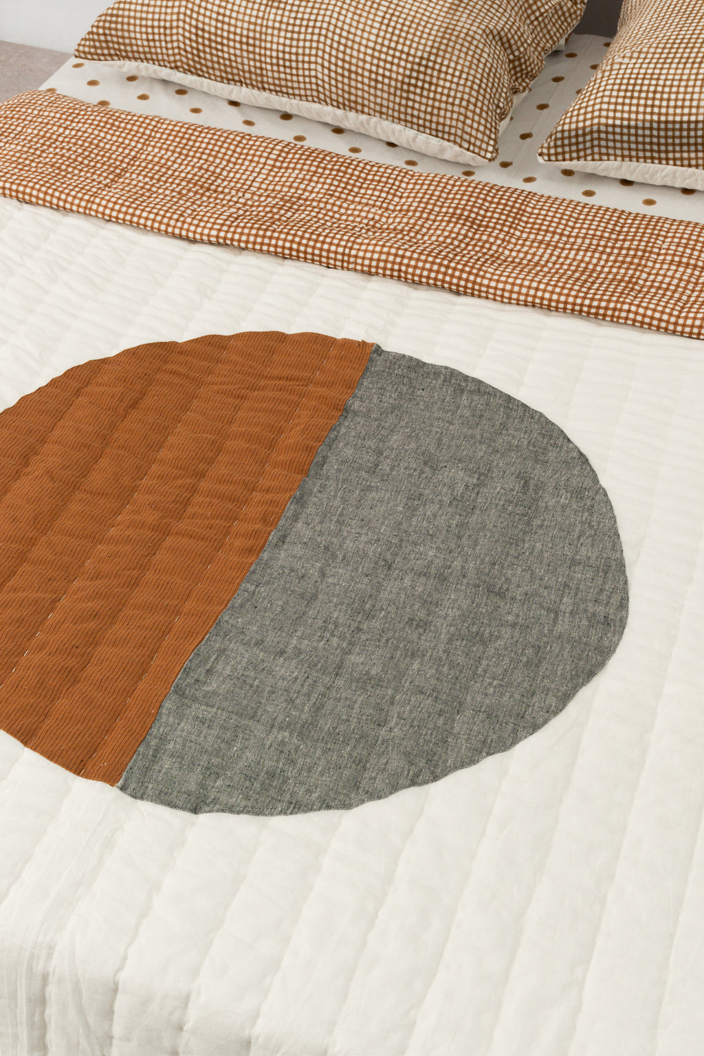 Rust Dot Patchwork Quilt