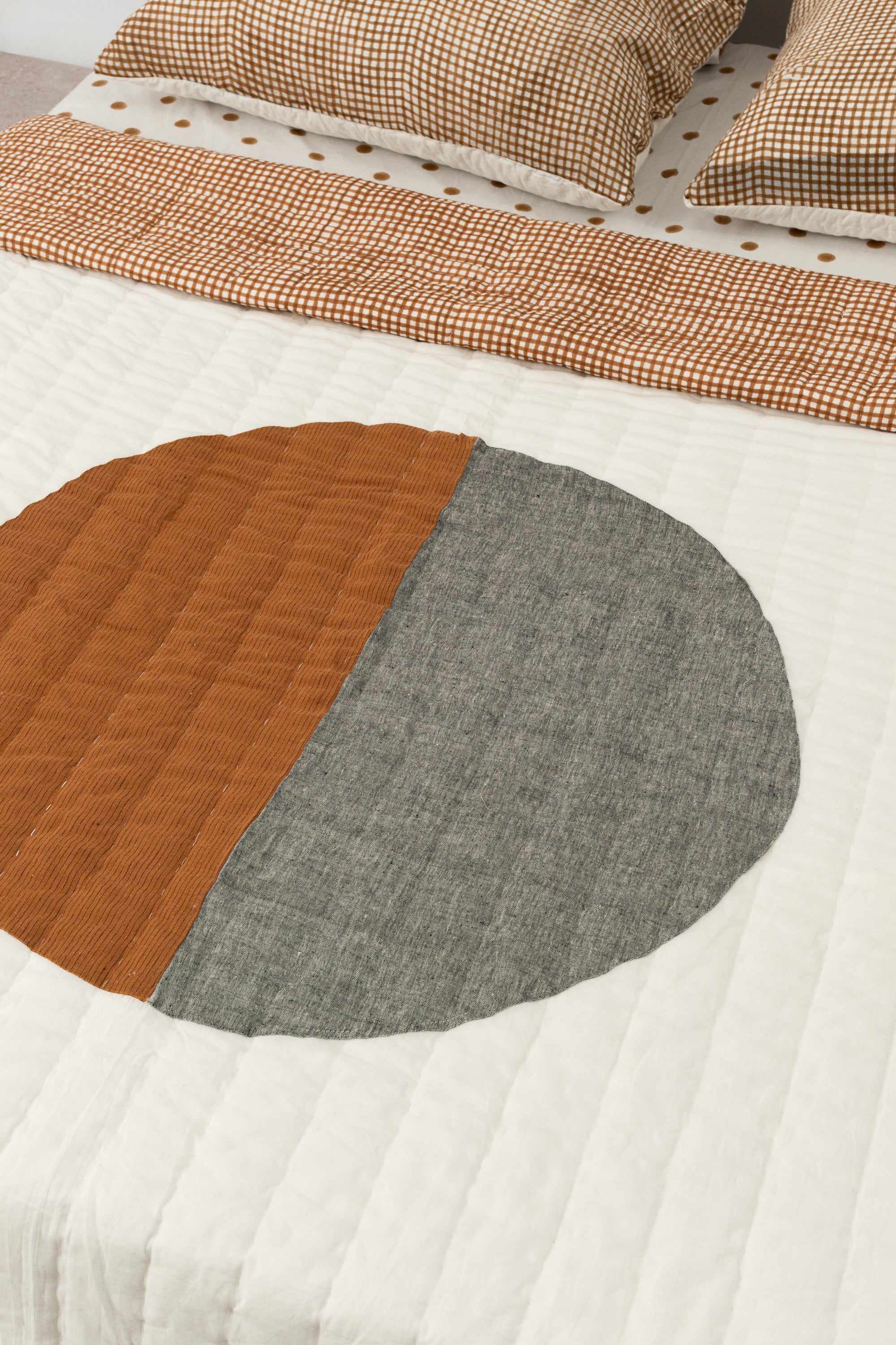 Rust Dot Patchwork Quilt