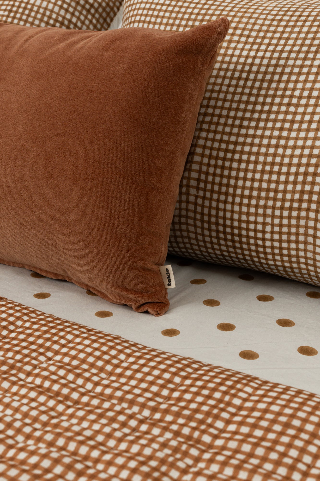 Rust Dot Patchwork Quilt
