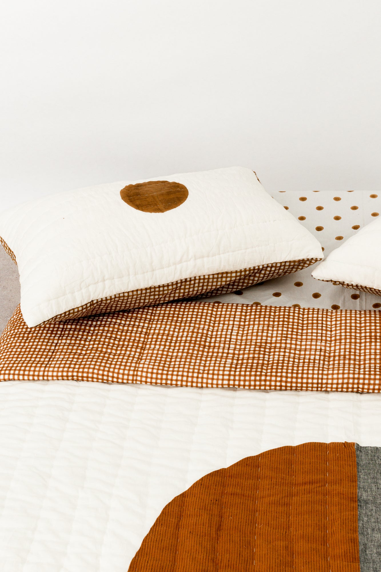 Rust Dot Patchwork Quilt