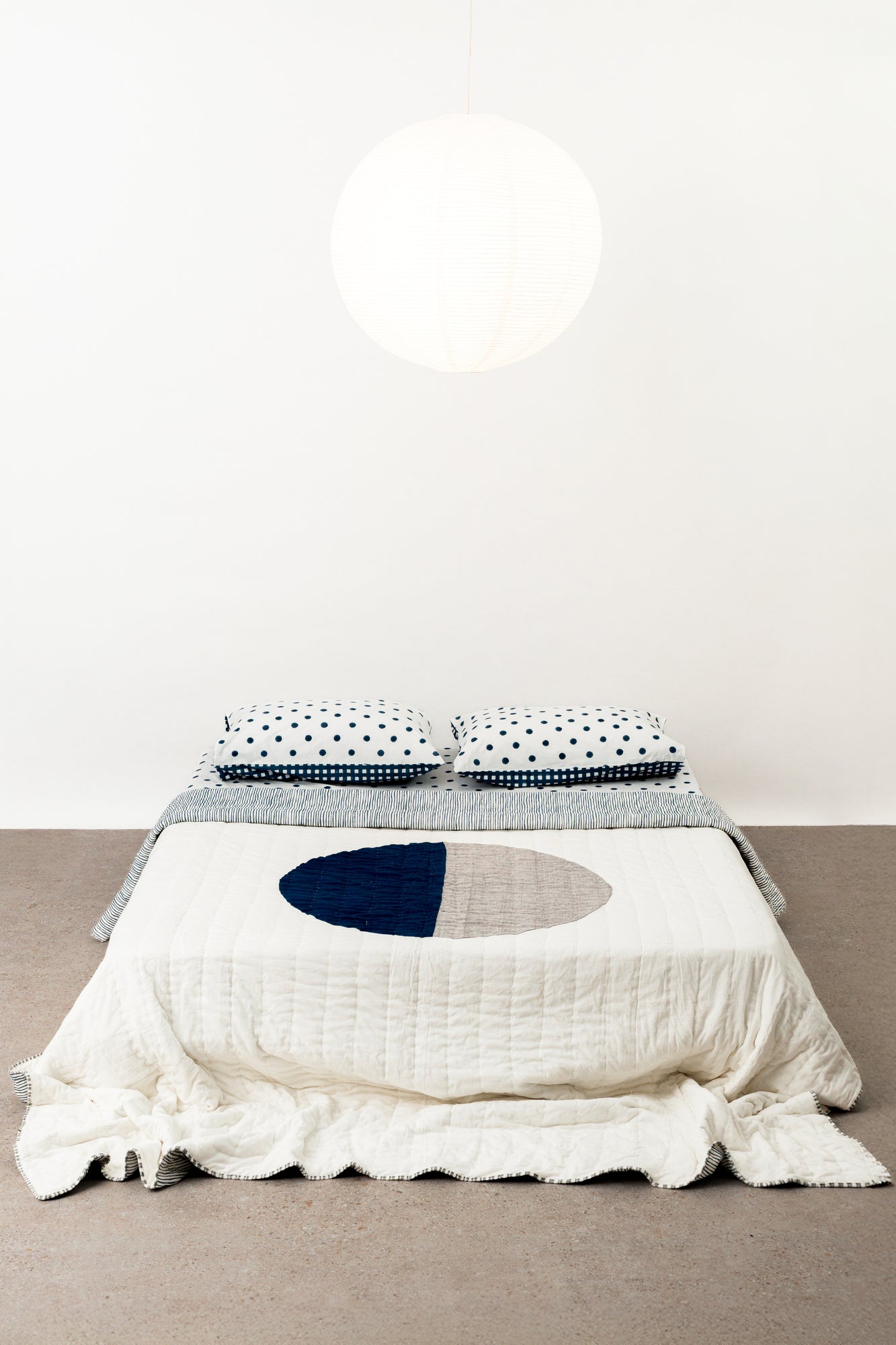 Indigo Dot Patchwork Quilt