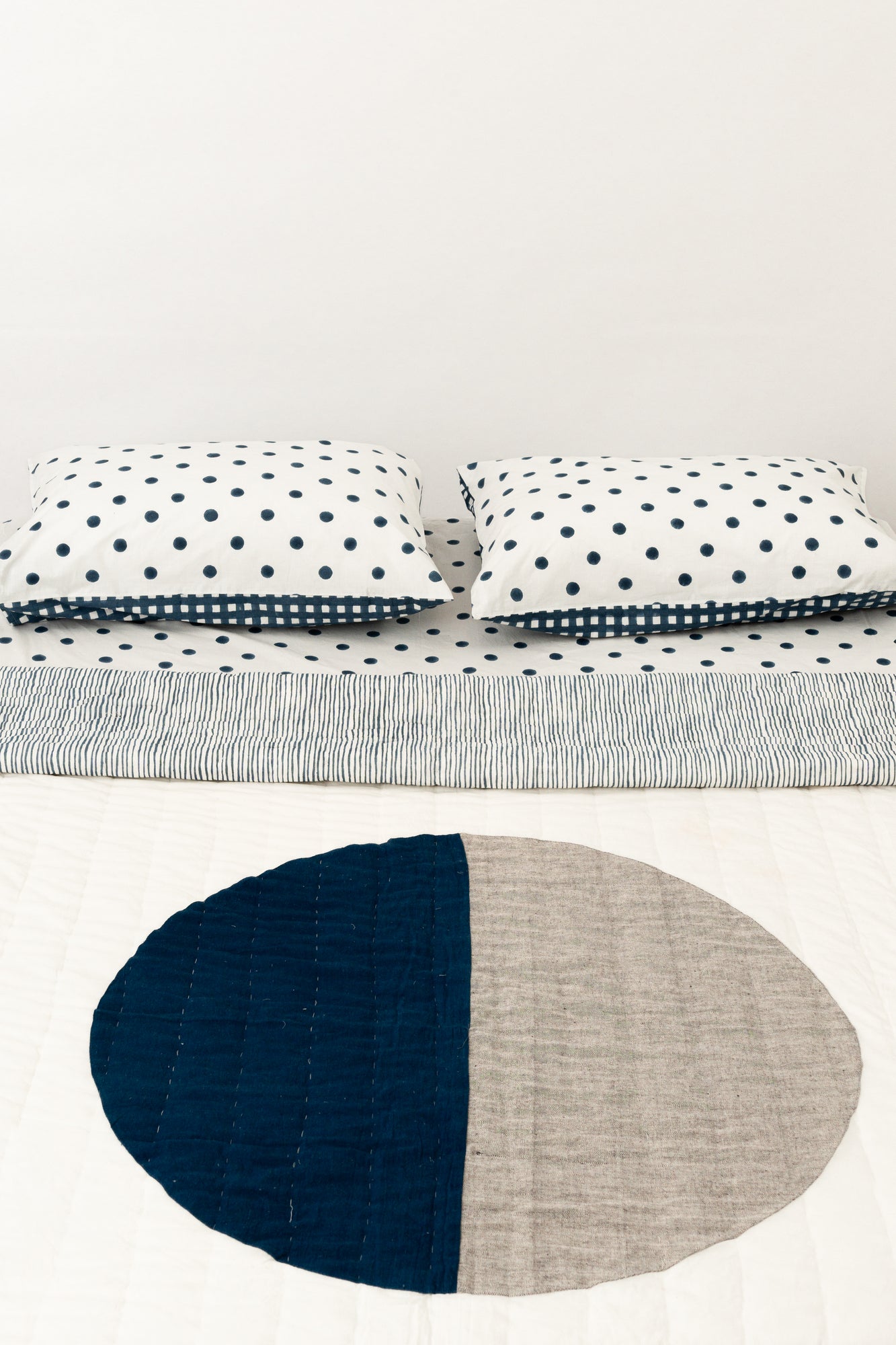 Indigo Dot Patchwork Quilt