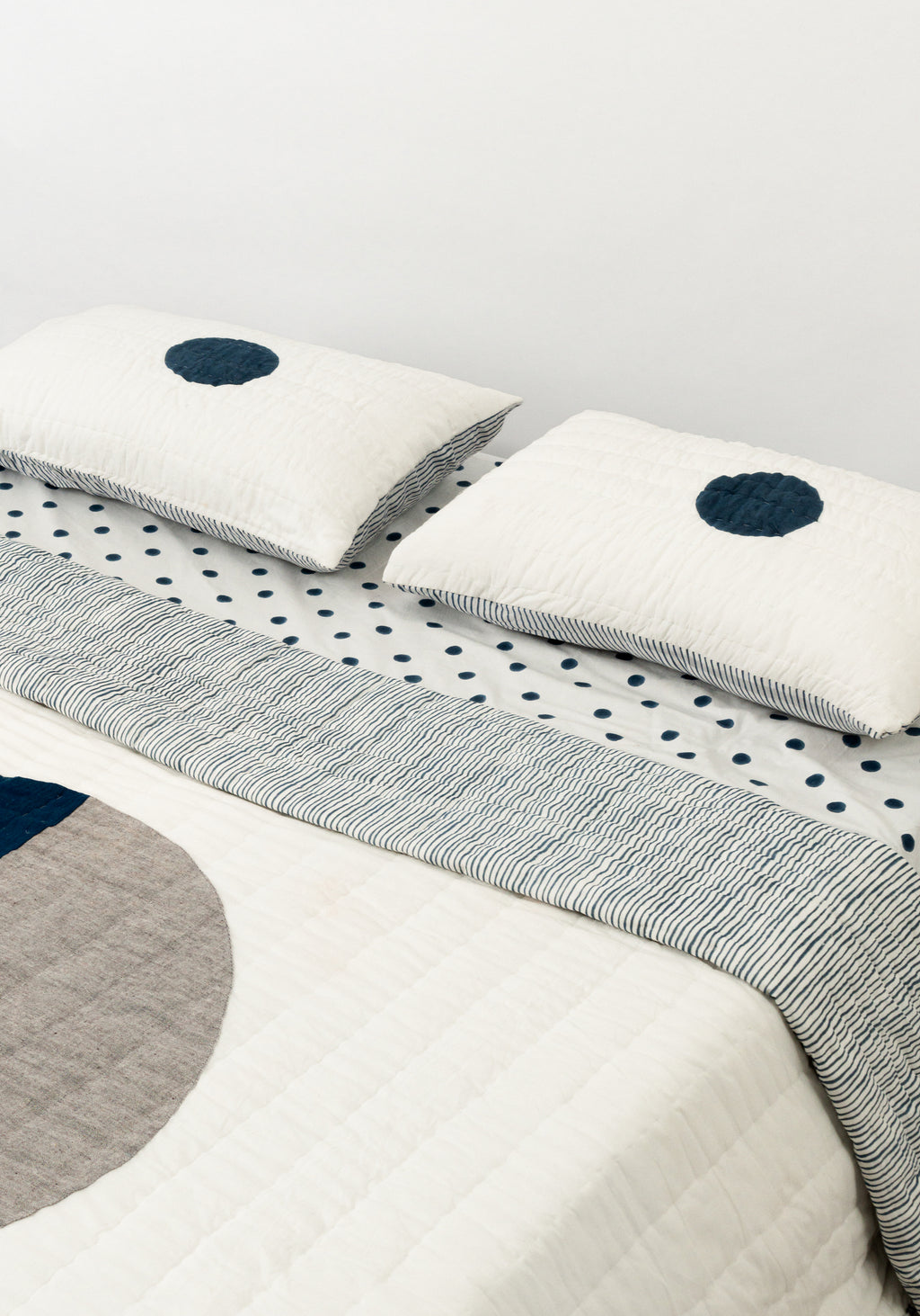 Indigo Dot Patchwork Quilt