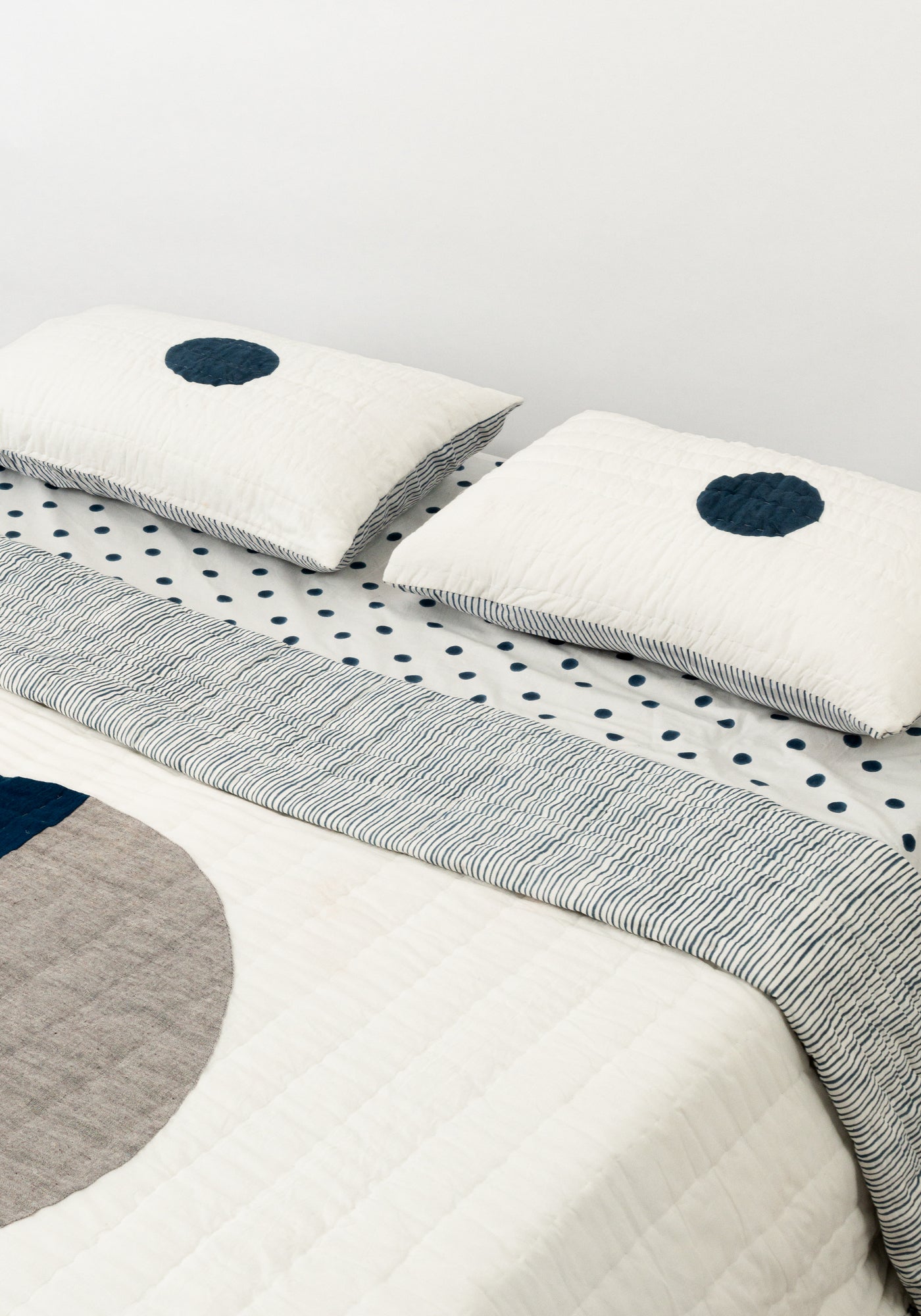 Indigo Dot Patchwork Quilt