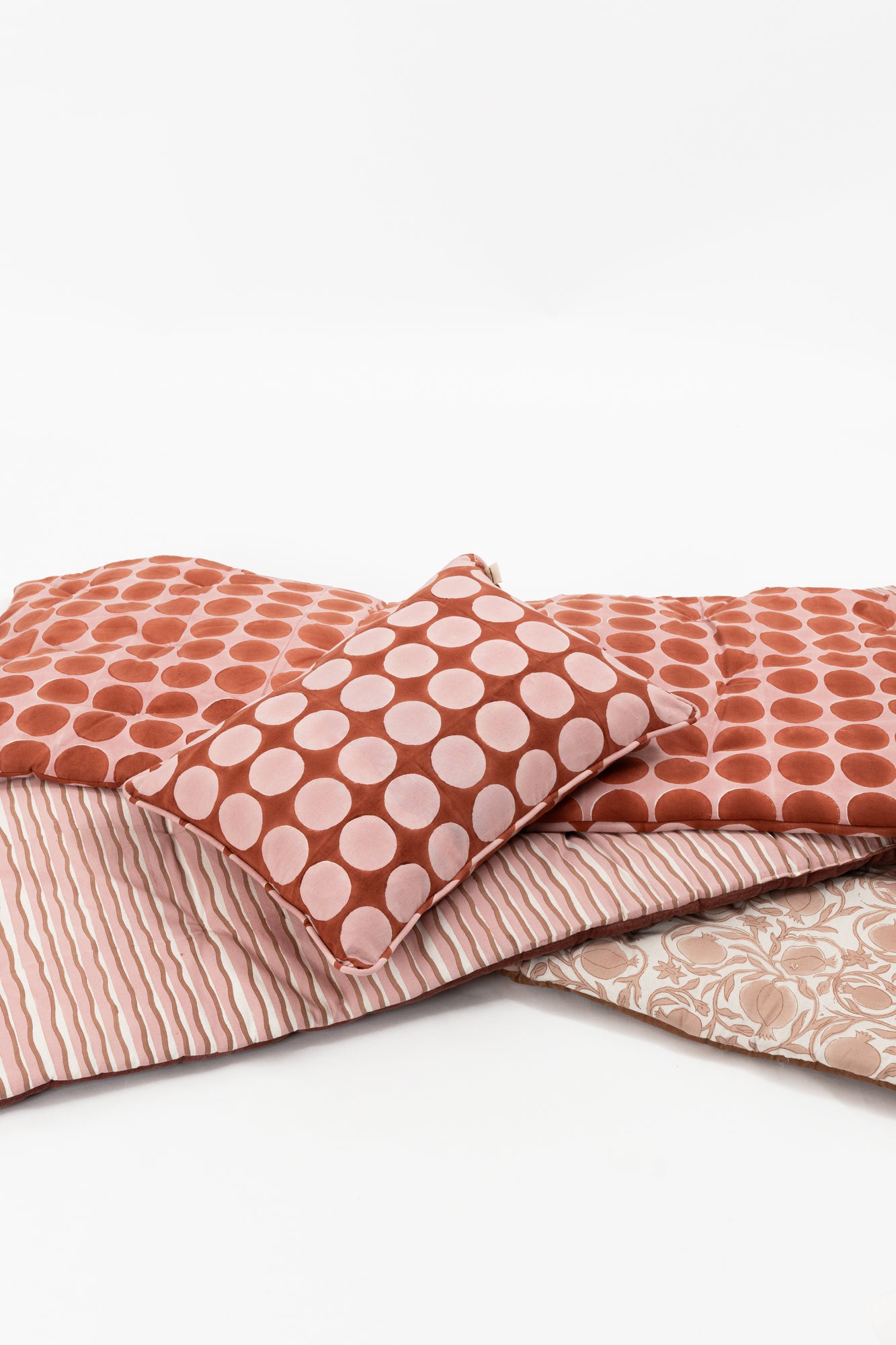 Dot Again Pink Lumbar Pillow