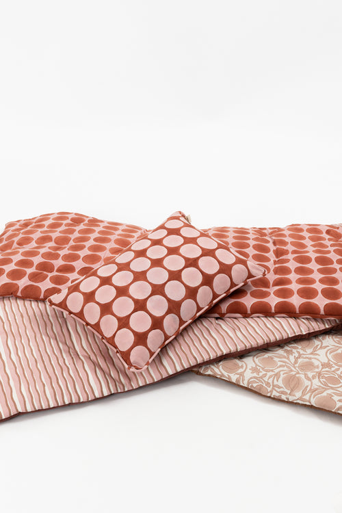 Dot Again Pink Lumbar Pillow