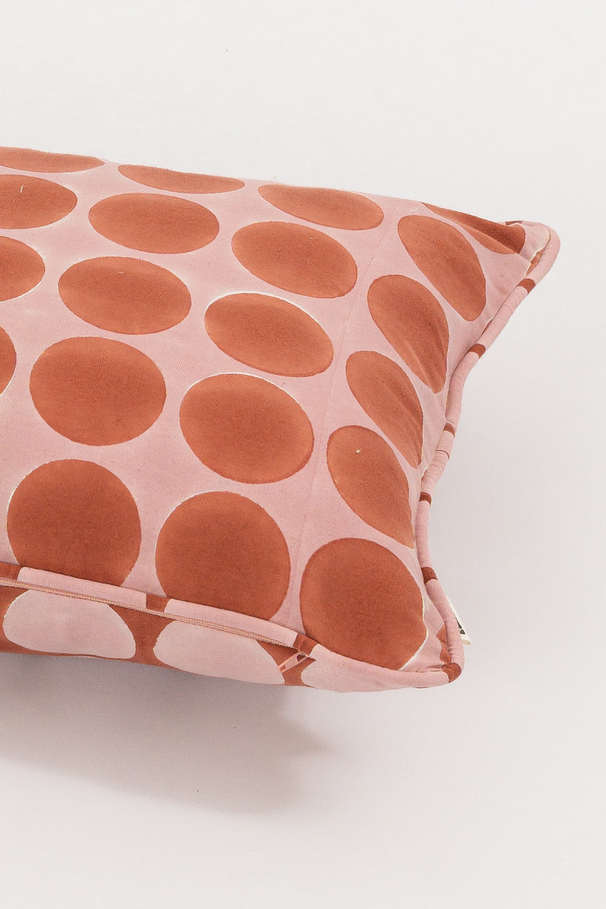 Dot Again Pink Lumbar Pillow