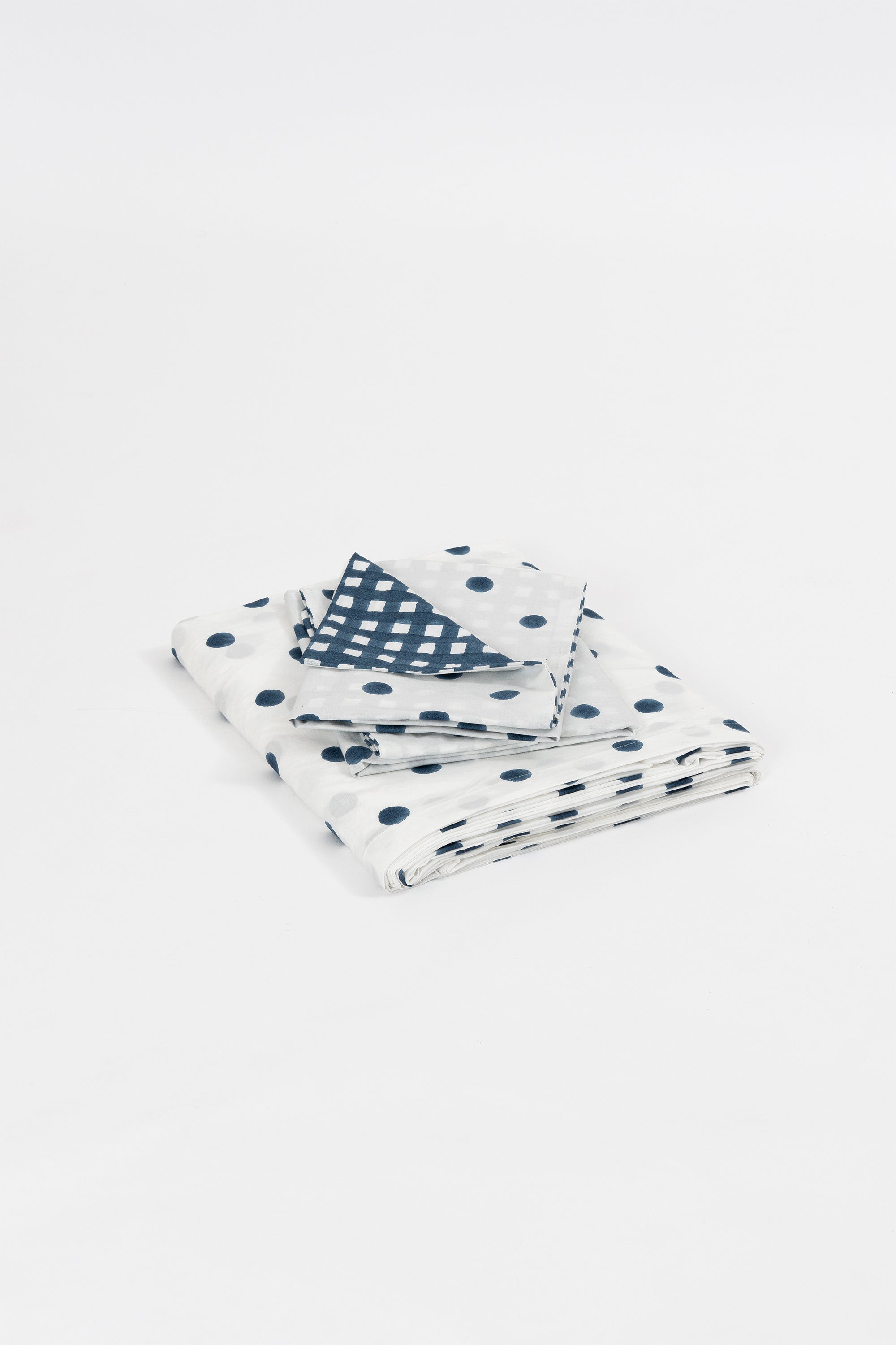 Dot by Dot Indigo Bedsheet