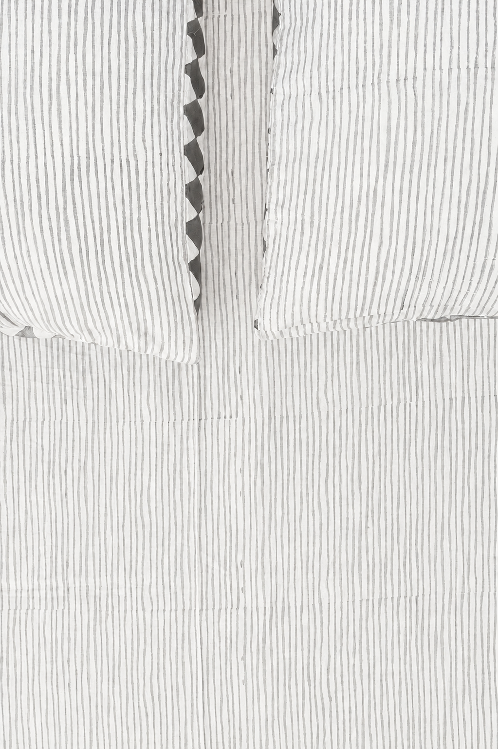 Plain Grey Stripe Bedsheet - Anar