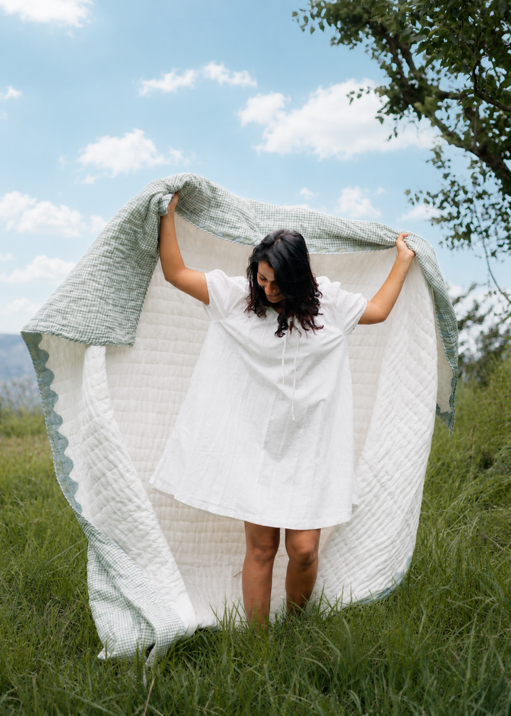 Scallop & Checks Quilt