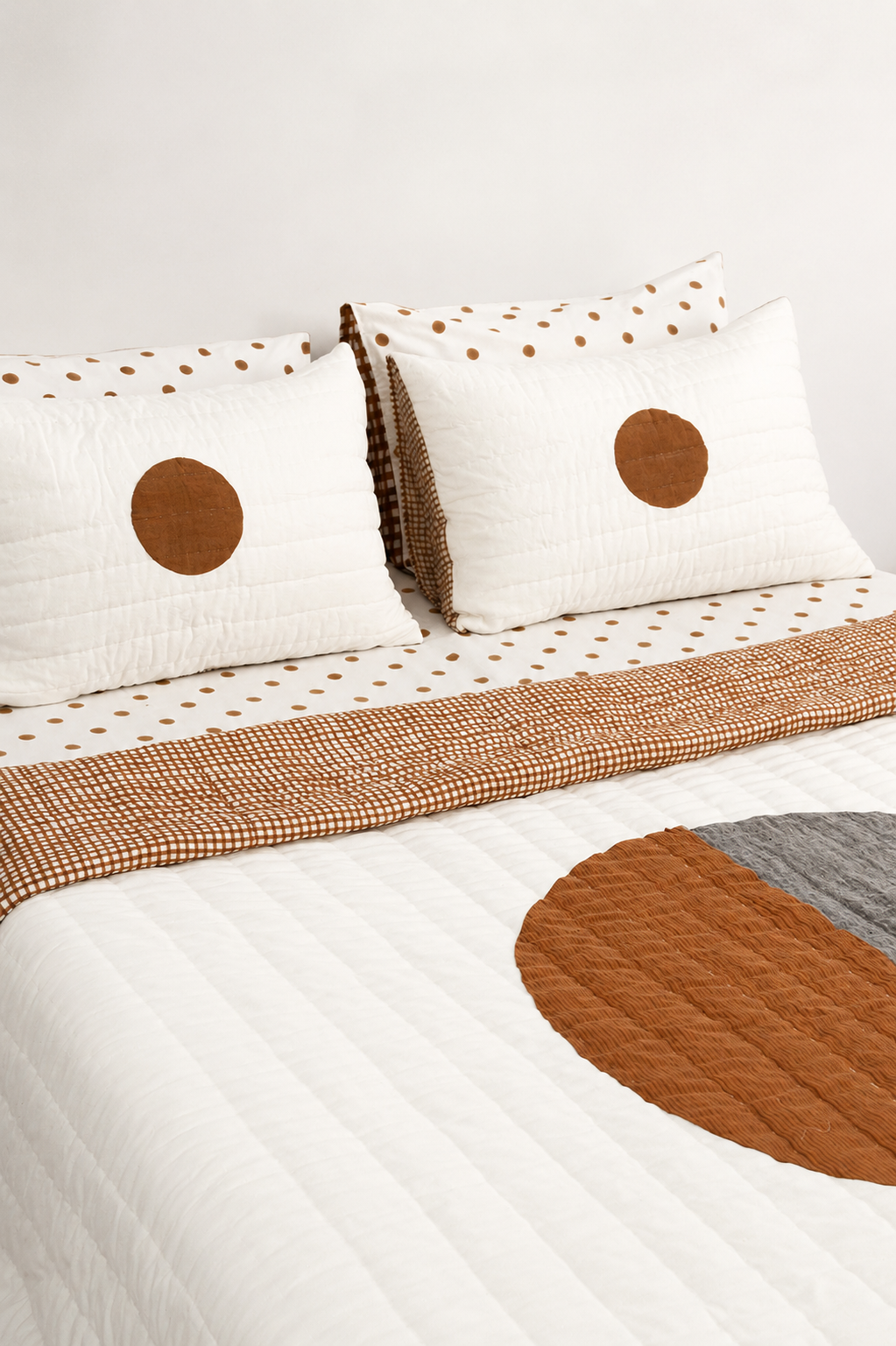 Rust Dot Patchwork Quilt