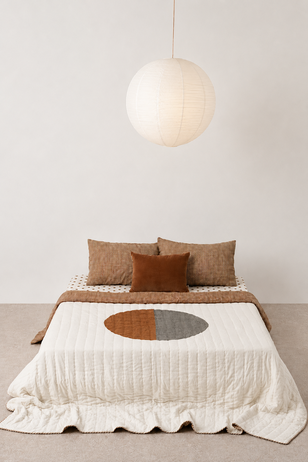 Rust Dot Patchwork Quilt