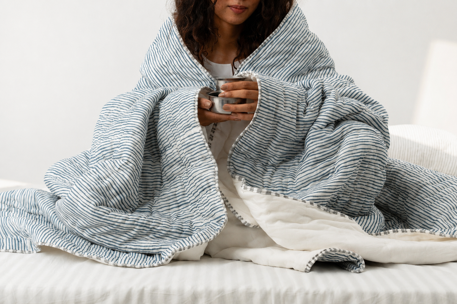 Indigo Dot Patchwork Quilt