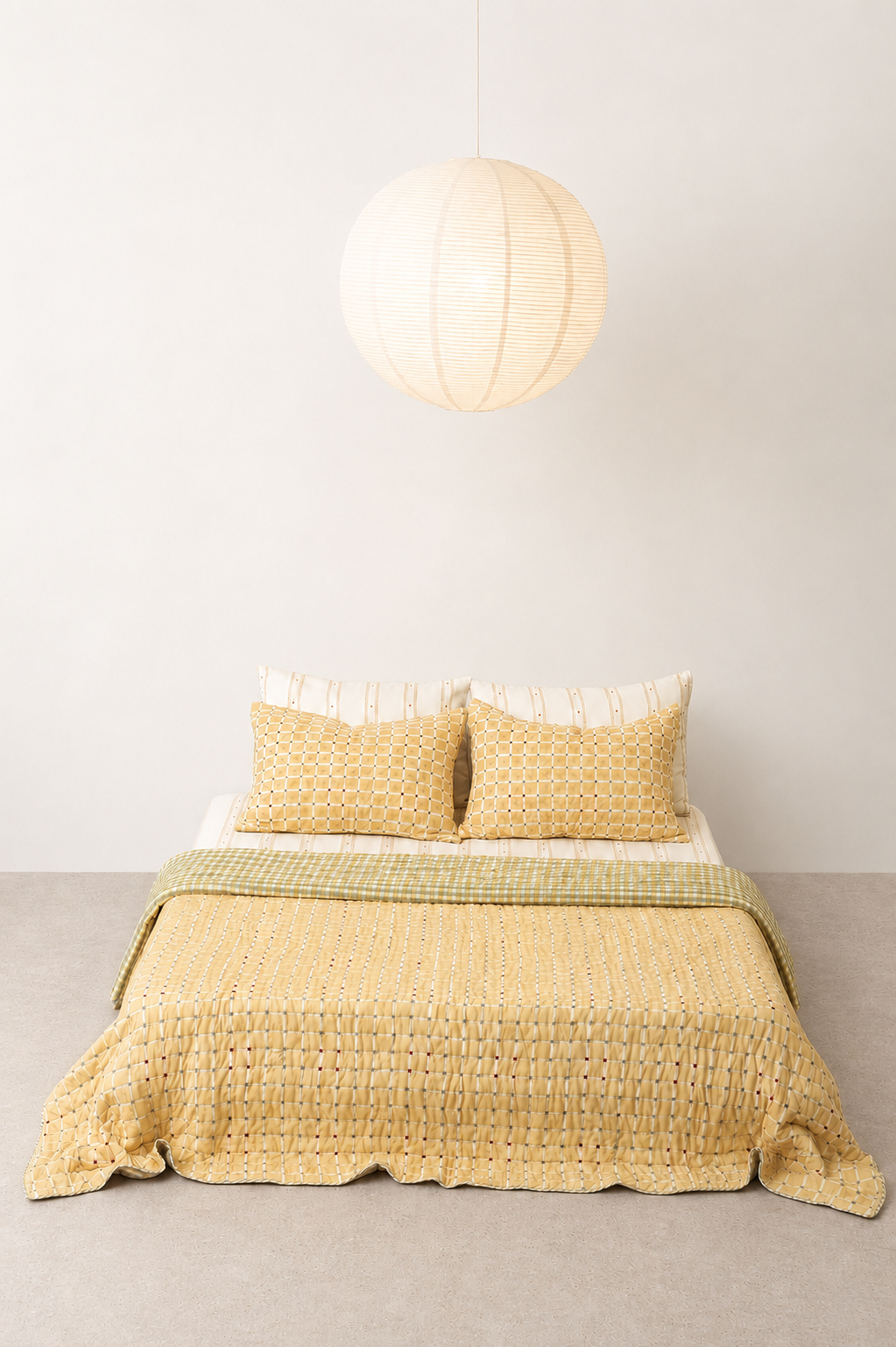 Checkered Beige Quilt