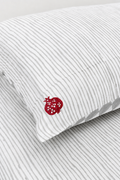 Plain Grey Stripe Bedsheet - Anar