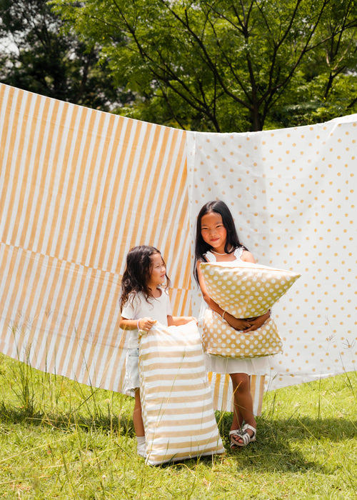 Bold Stripes Mustard Bedsheet