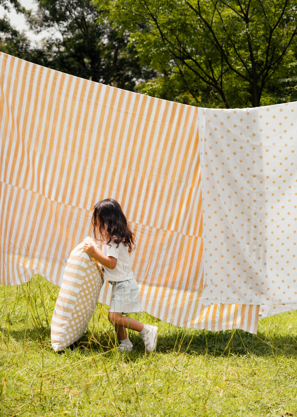 Bold Stripes Mustard Bedsheet